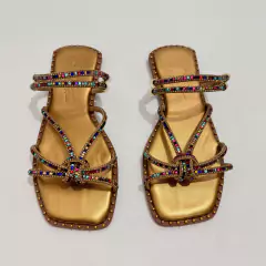 Rasteira Bronze Pedraria - 13684 - comprar online