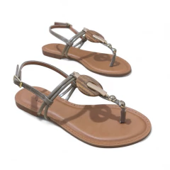 Rasteira Fio Dental Verde Musgo - 13866 - West Shoes