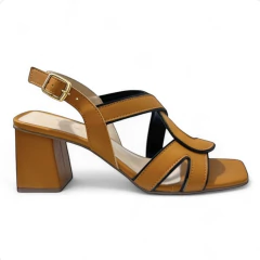 Sandália Caramelo Detalhe Preto - 13750 - loja online