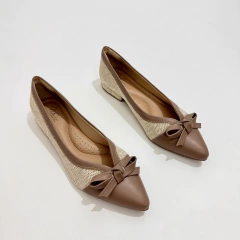 Sapatilha Confort Nude Palha - 13452 na internet