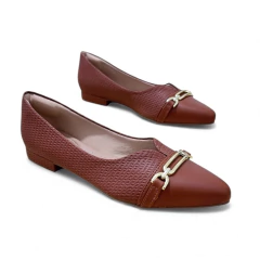 Sapatilha Caramelo Enfeite Dourado - 13886 - comprar online