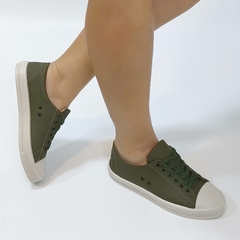 Tênis Feminino Verde Militar Confort - 13551 - loja online