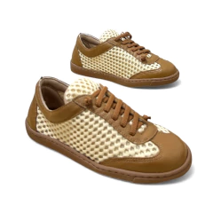 Tênis de Couro Caramelo - 13903 - West Shoes