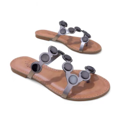 Sandália Rasteira Prata Velho - 13819