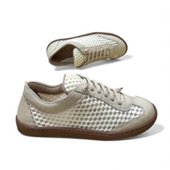 Tênis de Couro Off White - 13902 - West Shoes