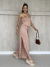 Conjunto Petúnia - Calça Pantalona Fendas e Top Lenço na internet