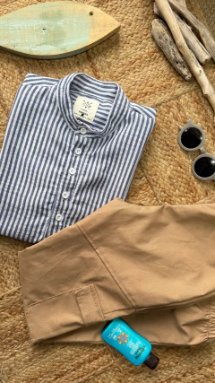 CAMISA MAHO PETITE BLANCA RAYADA - comprar online