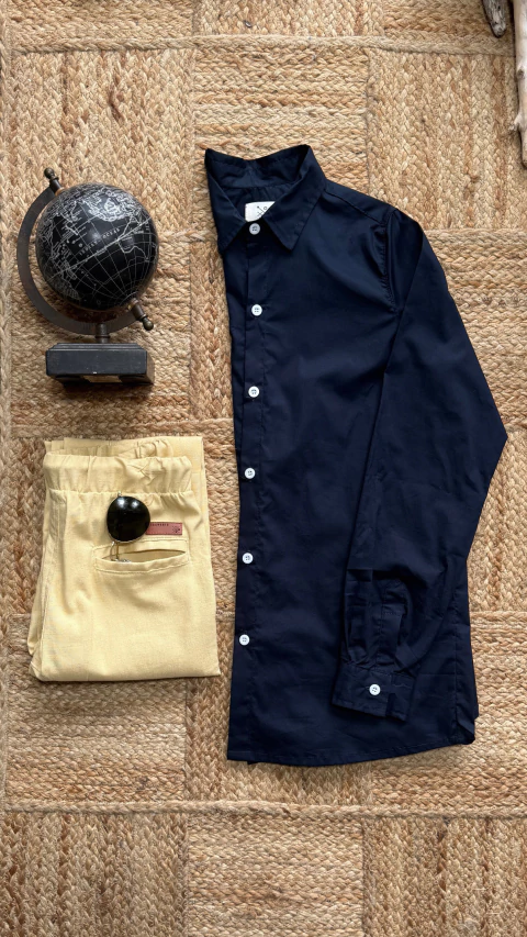 CAMISA LUMÉ AZUL MARINO - comprar online