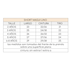 Imagen de SHORT MAGUI LINO CELESTE