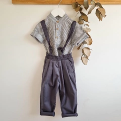 PANTALON COCO CON TIRADORES GRIS TOPO