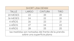 SHORT LINA DENIM en internet