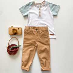 PANTALON AUGUST BEIGE - Pinina Kids Boutique