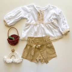 CAMISOLA BOHEMIA BLANCA - Pinina Kids Boutique