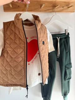 CHALECO PUFFER VEST CAMEL - comprar online