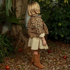 CAMPERA CROP SOHO ANIMAL PRINT CAMEL - comprar online