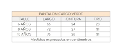 PANTALON CARGO VERDE en internet
