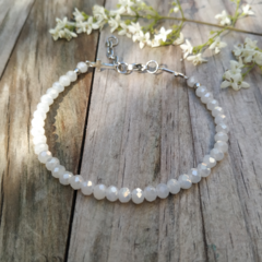 Pulsera Blanca de cristales - comprar online