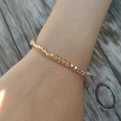 Pulsera ámbar cristales