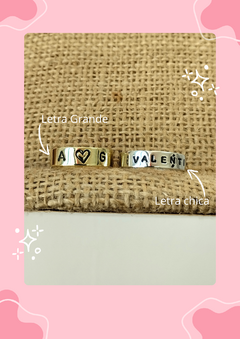 Anillo cinta con grabado - Jazmines