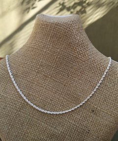 Cadena soga acero blanco