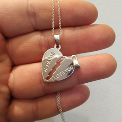 Corazón media medalla Plata 925