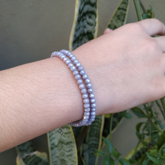 Pulsera de cristales gris plateado - comprar online
