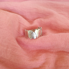 Anillo Guarda de corazones Plata 925
