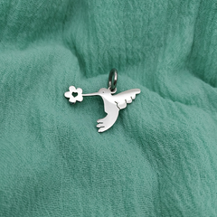 Dije colibrí con flor - comprar online