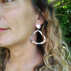Aros Cali colgantes acero blanco - comprar online