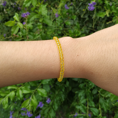 Pulsera de cristales amarillo traslúcido
