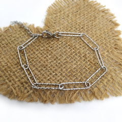 Pulsera eslabones facetados brillantes en internet