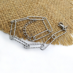 Pulsera eslabones facetados brillantes - comprar online