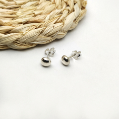 Plata 925 Aros media esfera