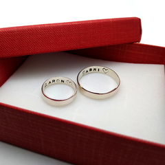 Plata 925 Alianzas cinta (par) - comprar online
