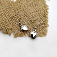 Aros corazón colgante