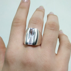 Plata 925 Anillo zircón blanco