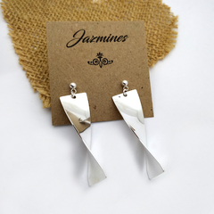 Aros bucle acero blanco