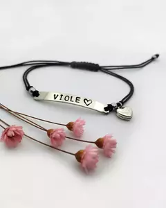 Pulsera grabado personalizado macramé - comprar online