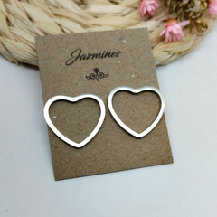 Aros corazón calado