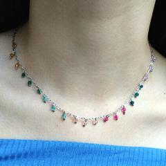 Collar cristales multicolor