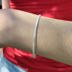 Pulsera plana acero blanco - comprar online