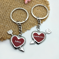 Llavero par compartir corazón Cupido