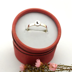 Plata 925 Anillo mini inicial