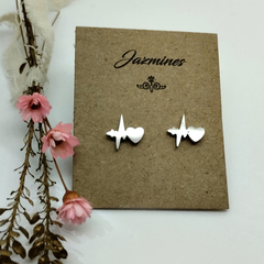 Aros corazón con latidos pasantes