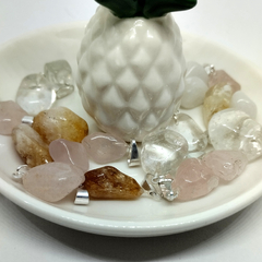 Dije piedra rolada cuarzos