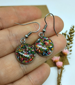 Aros medalla Glitter colgantes en internet