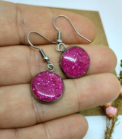 Aros medalla Glitter colgantes - comprar online