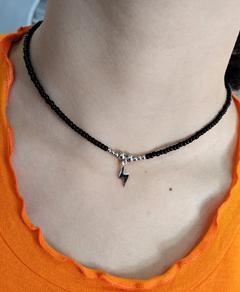 Choker rayo mostacillas negras - comprar online