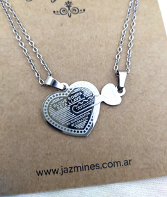 Dije para compartir Corazón y llave (No incluye cadena) - comprar online