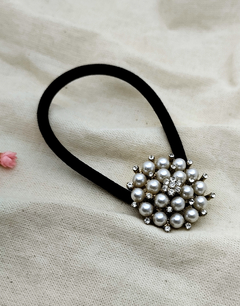 Colita perlas y strass redondo